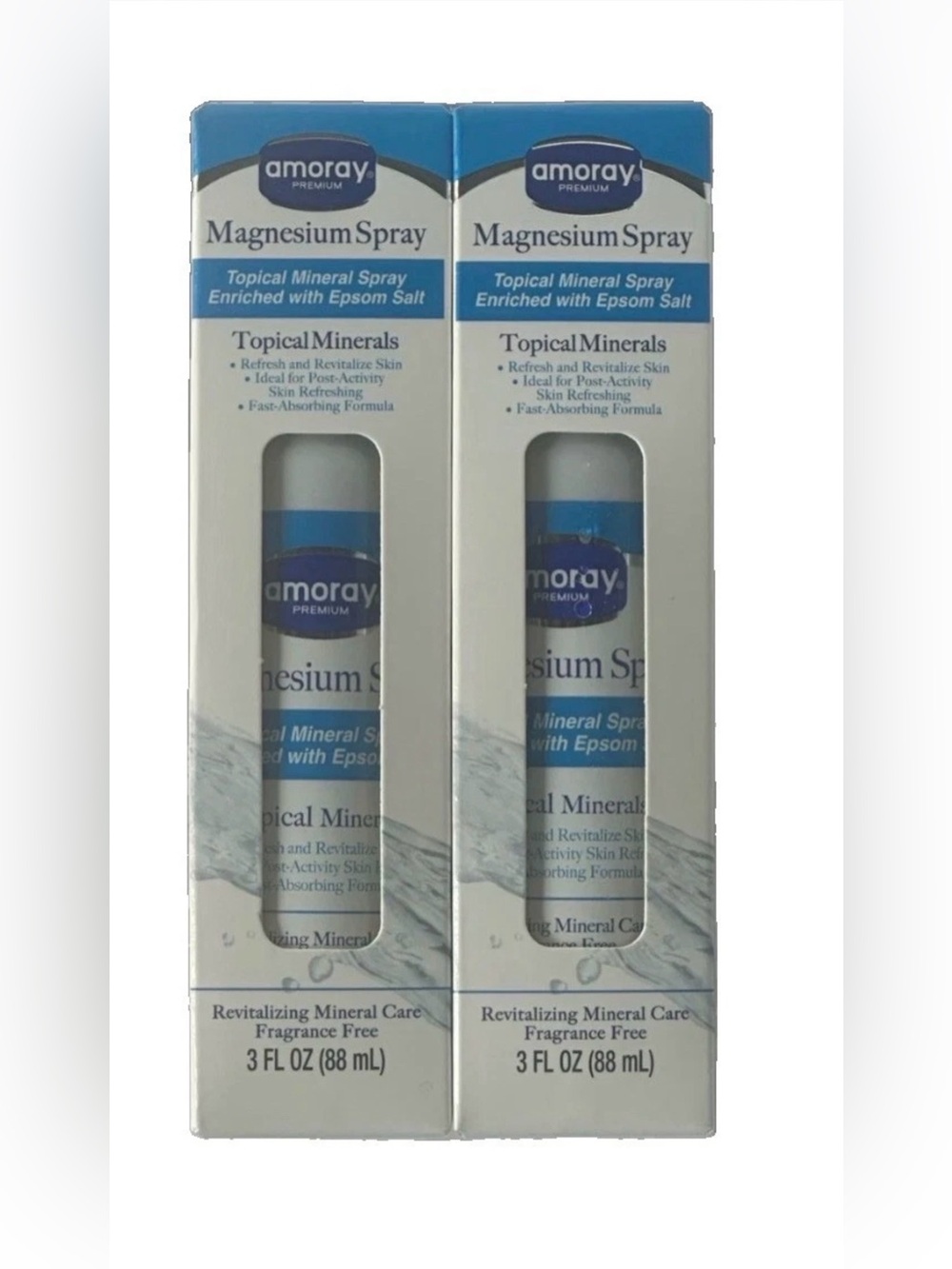 Amoray Premium Topical Minerals Magnesium Spray 3oz (Set of 2)
